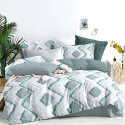 Ocean Breeze Bed Sheet Set - Without Filling- 6 Pcs - 4 Pillow Covers - 1 Bedsheet - 1 Duvet Cover